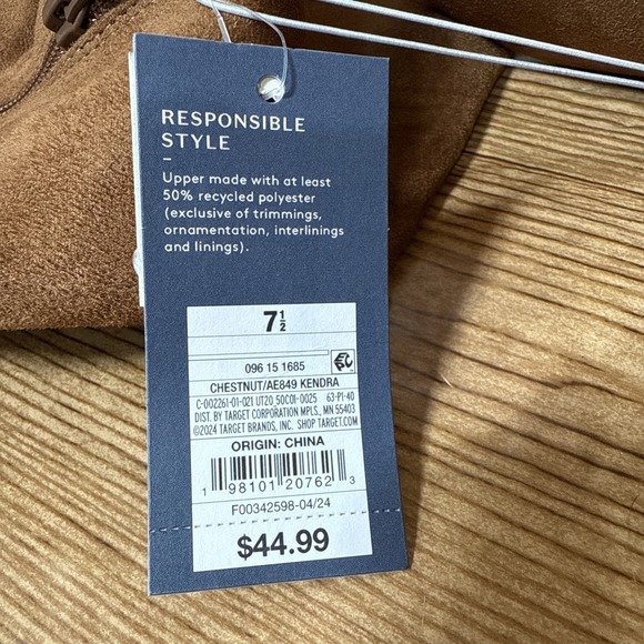 Universal Thread Kendra Boots Sz 7.5 Kitten Heel 18" Tall Dress Chestnut Brown - Picture 8 of 13